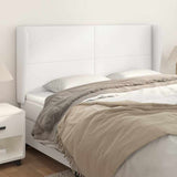Vidaxl hoofdbord met randen 183x23x118 128 cm kunstleer wit