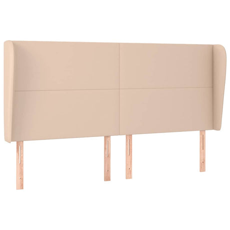 Vidaxl hoofdbord met randen 203x23x118 128cm kunstleer cappuccinokleur