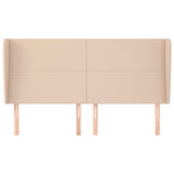 Vidaxl hoofdbord met randen 203x23x118 128cm kunstleer cappuccinokleur
