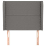 Vidaxl hoofdbord met randen 93x23x118 128 cm stof donkergrijs