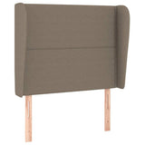Vidaxl hoofdbord met randen 93x23x118 128 cm stof taupe