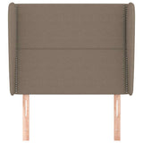 Vidaxl hoofdbord met randen 93x23x118 128 cm stof taupe