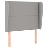 Vidaxl hoofdbord met randen 103x23x118 128 cm stof lichtgrijs
