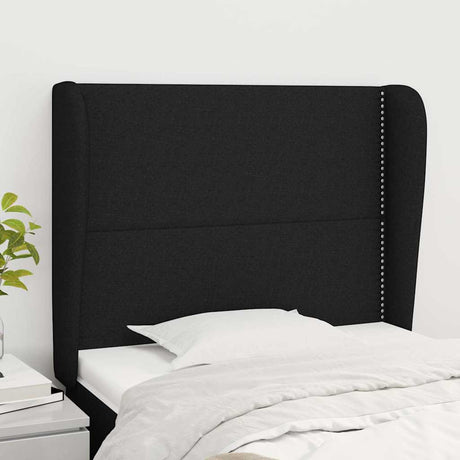 Vidaxl hoofdbord met randen 103x23x118 128 cm stof zwart