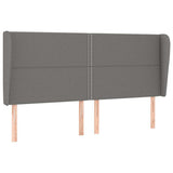 Vidaxl hoofdbord met randen 163x23x118 128 cm stof donkergrijs