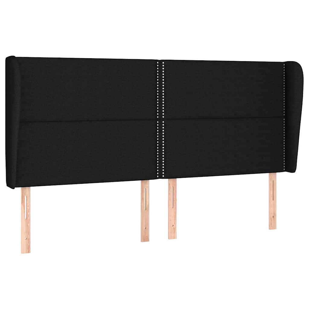 Vidaxl hoofdbord met randen 163x23x118 128 cm stof zwart