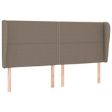 Vidaxl hoofdbord met randen 183x23x118 128 cm stof taupe