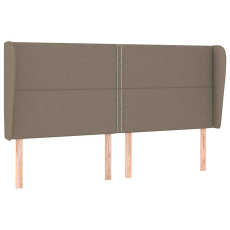 Vidaxl hoofdbord met randen 183x23x118 128 cm stof taupe