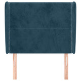 Vidaxl hoofdbord met randen 83x23x118 128 cm fluweel donkerblauw