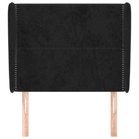Vidaxl hoofdbord met randen 93x23x118 128 cm fluweel zwart