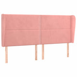 Vidaxl hoofdbord met randen 163x23x118 128 cm fluweel roze