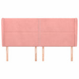 Vidaxl hoofdbord met randen 163x23x118 128 cm fluweel roze