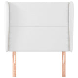 Vidaxl hoofdbord met randen 103x23x118 128 cm kunstleer wit