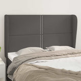 Vidaxl hoofdbord met randen 147x23x118 128 cm kunstleer grijs