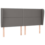 Vidaxl hoofdbord met randen 183x23x118 128 cm kunstleer grijs