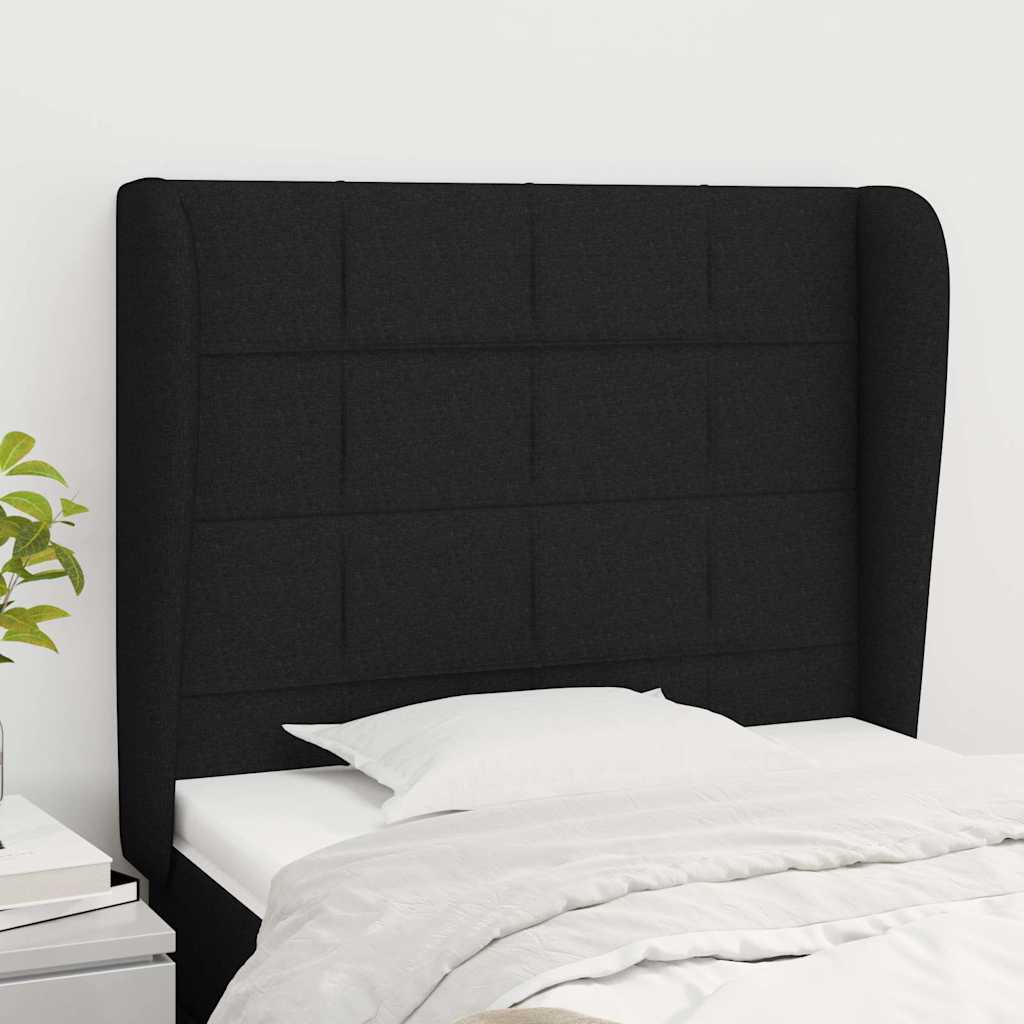 Vidaxl hoofdbord met randen 83x23x118 128 cm stof zwart