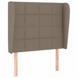 Vidaxl hoofdbord met randen 83x23x118 128 cm stof taupe