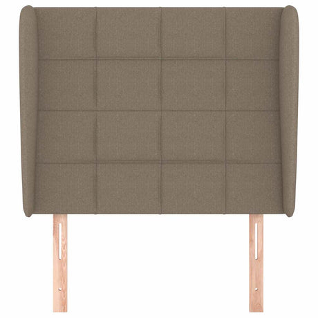 Vidaxl hoofdbord met randen 93x23x118 128 cm stof taupe