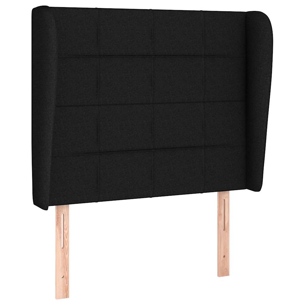 Vidaxl hoofdbord met randen 103x23x118 128 cm stof zwart