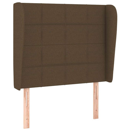 Vidaxl hoofdbord met randen 103x23x118 128 cm stof donkerbruin