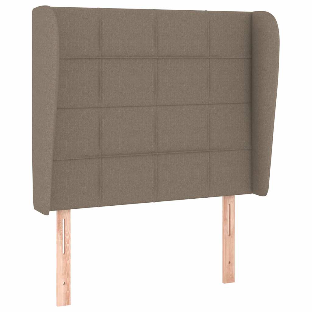 Vidaxl hoofdbord met randen 103x23x118 128 cm stof taupe