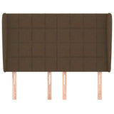 Vidaxl hoofdbord met randen 147x23x118 128 cm stof donkerbruin