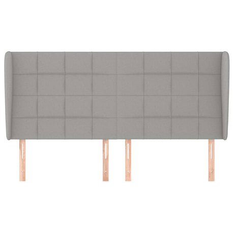 Vidaxl hoofdbord met randen 163x23x118 128 cm stof lichtgrijs