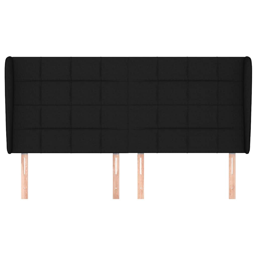 Vidaxl hoofdbord met randen 163x23x118 128 cm stof zwart