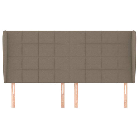 Vidaxl hoofdbord met randen 163x23x118 128 cm stof taupe