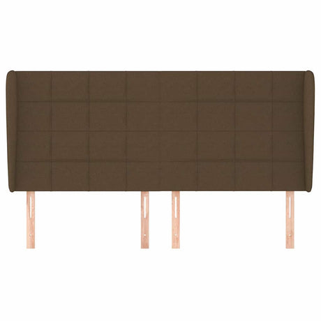 Vidaxl hoofdbord met randen 203x23x118 128 cm stof donkerbruin