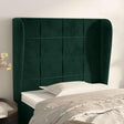 Vidaxl hoofdbord met randen 83x23x118 128 cm fluweel donkergroen