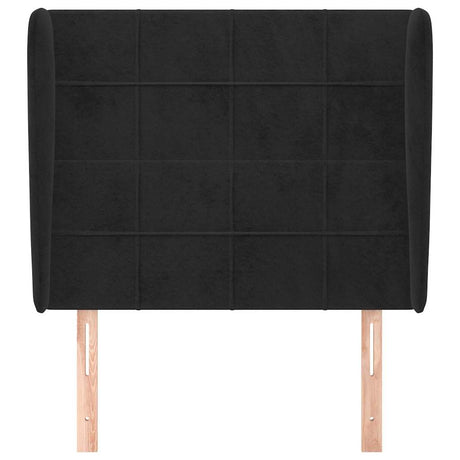 Vidaxl hoofdbord met randen 93x23x118 128 cm fluweel zwart
