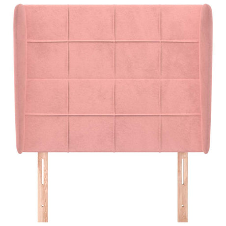 Vidaxl hoofdbord met randen 103x23x118 128 cm fluweel roze