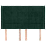 Vidaxl hoofdbord met randen 147x23x118 128 cm fluweel donkergroen