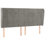 Vidaxl hoofdbord met randen 203x23x118 128 cm fluweel lichtgrijs