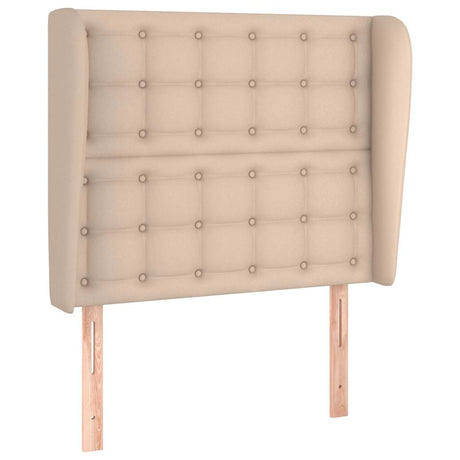 Vidaxl hoofdbord met randen 93x23x118 128 cm kunstleer cappuccinokleur
