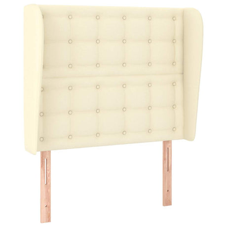 Vidaxl hoofdbord met randen 103x23x118 128 cm kunstleer crèmekleurig