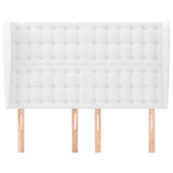 Vidaxl hoofdbord met randen 147x23x118 128 cm kunstleer wit