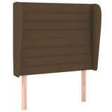 Vidaxl hoofdbord met randen 83x23x118 128 cm stof donkerbruin