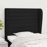 Vidaxl hoofdbord met randen 93x23x118 128 cm stof zwart
