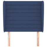 Vidaxl hoofdbord met randen 93x23x118 128 cm stof blauw