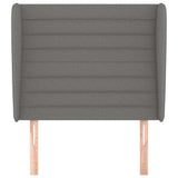Vidaxl hoofdbord met randen 103x23x118 128 cm stof donkergrijs