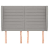 Vidaxl hoofdbord met randen 147x23x118 128 cm stof lichtgrijs