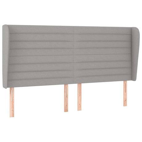 Vidaxl hoofdbord met randen 163x23x118 128 cm stof lichtgrijs