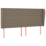 Vidaxl hoofdbord met randen 183x23x118 128 cm stof taupe