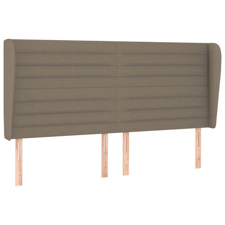 Vidaxl hoofdbord met randen 183x23x118 128 cm stof taupe