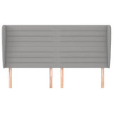 Vidaxl hoofdbord met randen 203x23x118 128 cm stof lichtgrijs