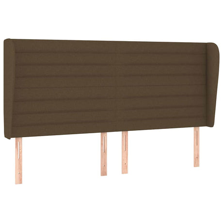 Vidaxl hoofdbord met randen 203x23x118 128 cm stof donkerbruin