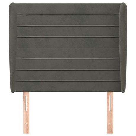Vidaxl hoofdbord met randen 83x23x118 128 cm fluweel donkergrijs