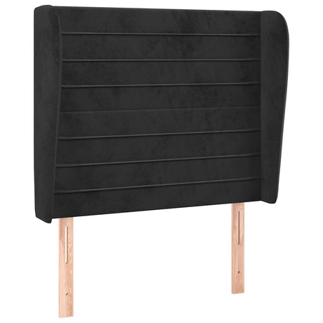 Vidaxl hoofdbord met randen 93x23x118 128 cm fluweel zwart